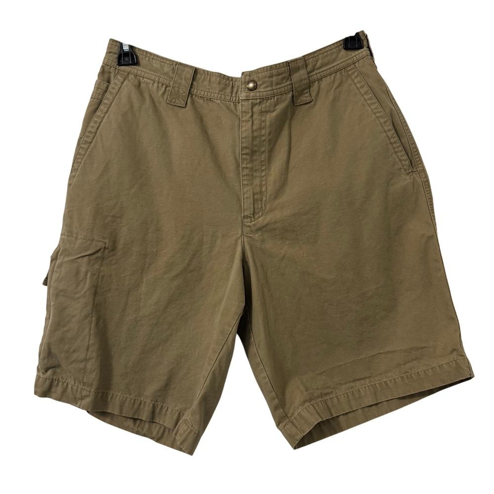 Columbia Mens Khaki Cotton Cargo Utility Shorts Sz 34 Tan Hiking Outdoor Nature